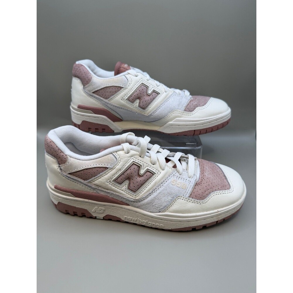 New Balance 550 Womens Pink Suede Leather Low Top Sneakers Size 8.5 BBW550PF